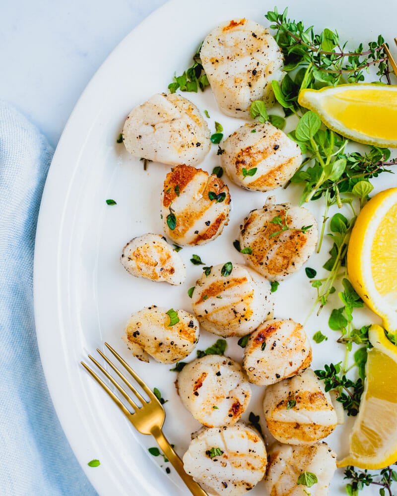 Grilled scallops