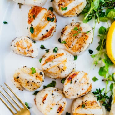Grilled scallops