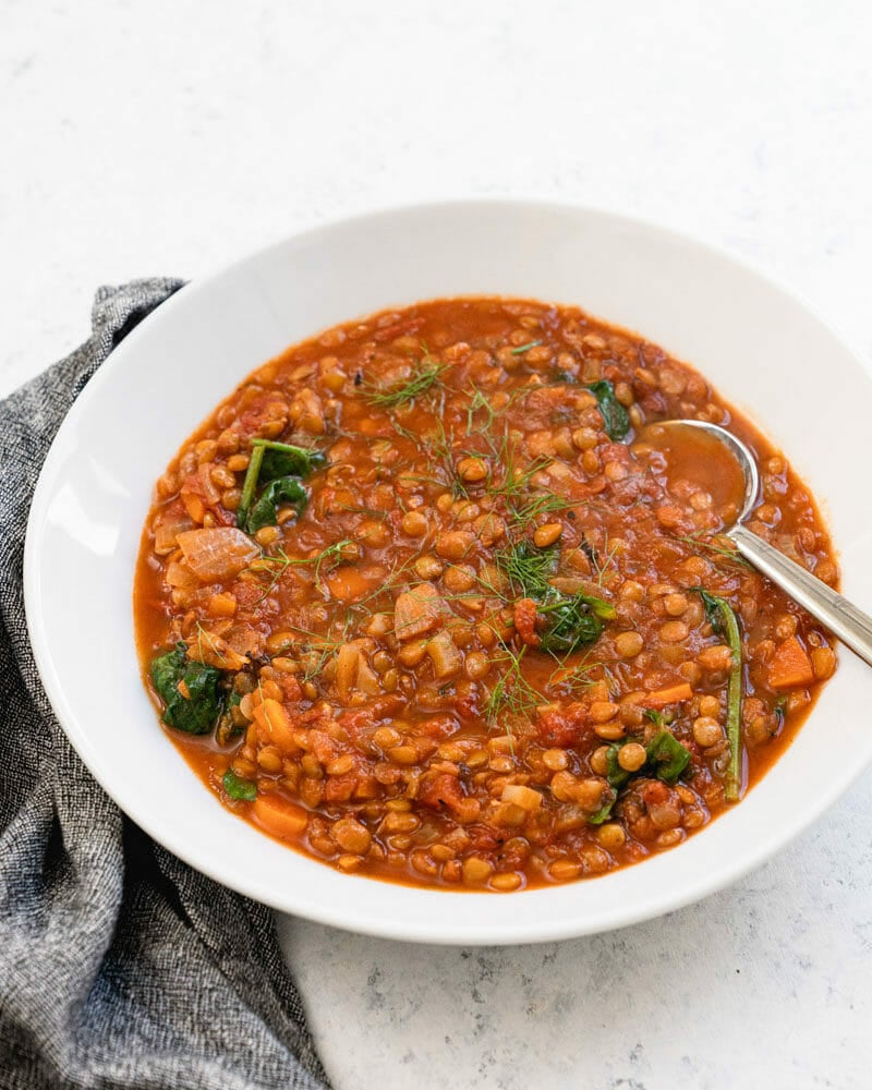 Instant pot lentil soup