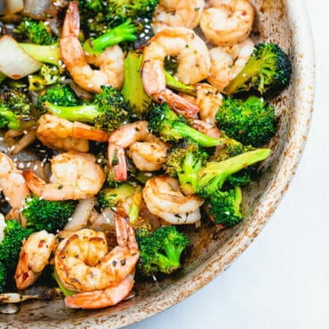 Shrimp and broccoli